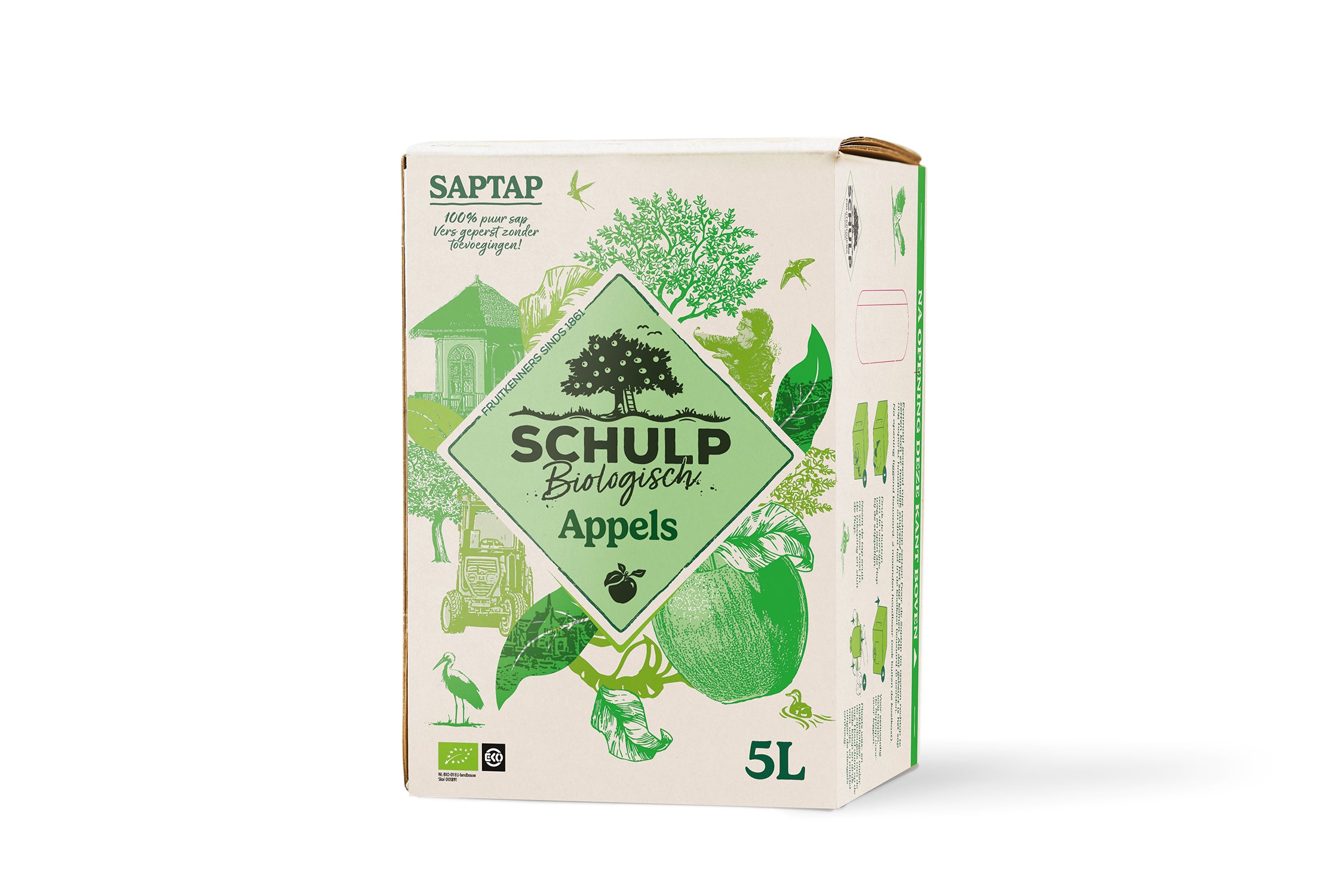 Schulp Saptap appelsap bio 5 Liter