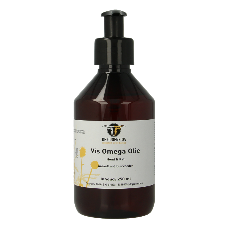 Groene Os Vis omega hond/kat 250 Milliliter