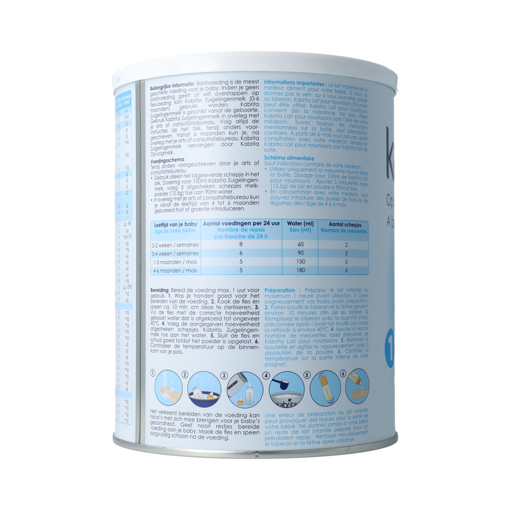 Kabrita Volledige Zuigelingenvoeding 1 800.00 Gram