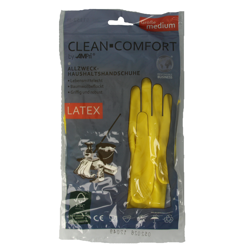 CLEAN-COMFORT Huishoudhandschoen geel maat M 1 Paar