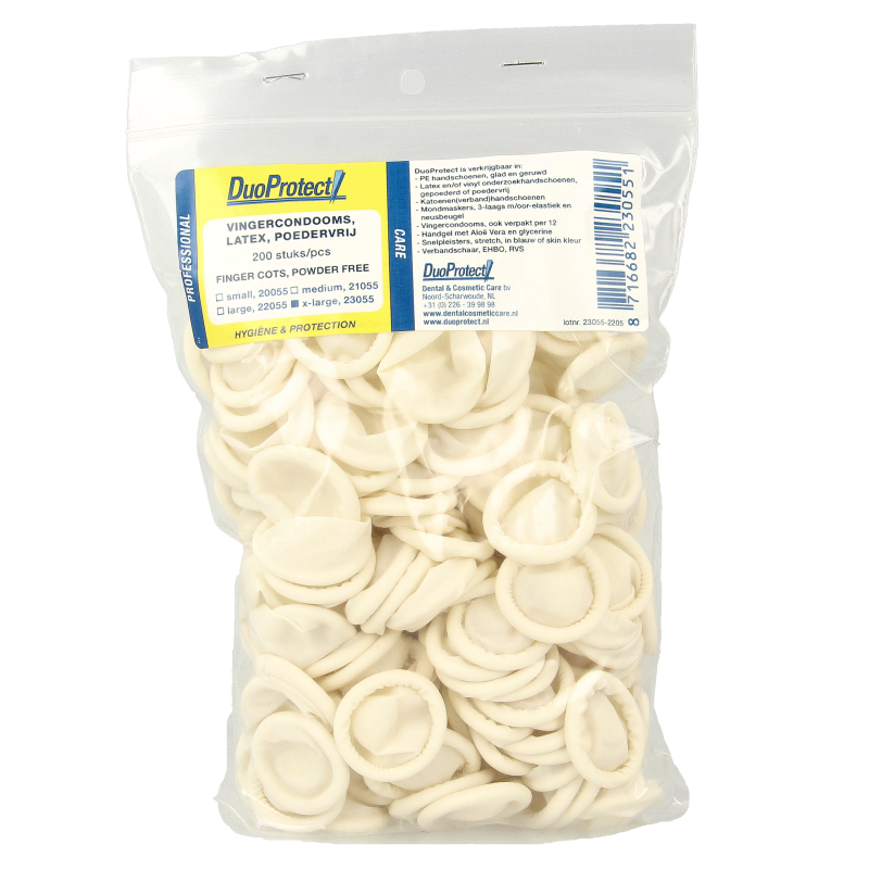 Duoprotect Vingercondoom maat XL 200 Stuks