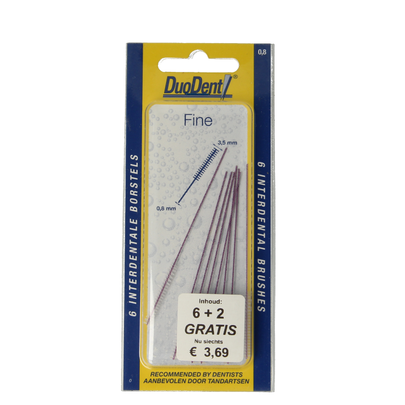 Duodent Interdentale borstels fine 8 Stuks