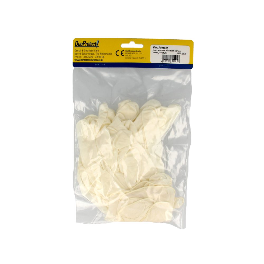 Duoprotect Handschoen latex S 10.00 Stuks