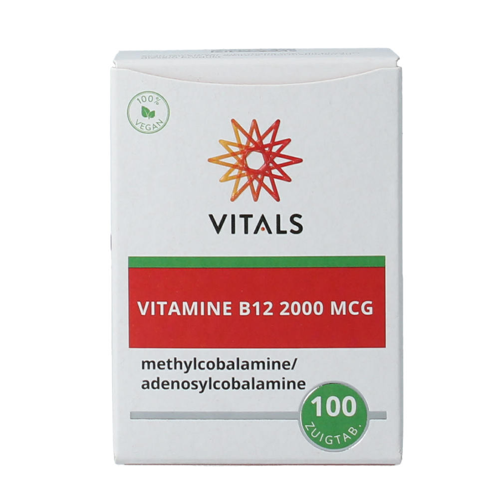 Vitals Vitamine B12 2000 mcg 100.00 Zuigtabletten