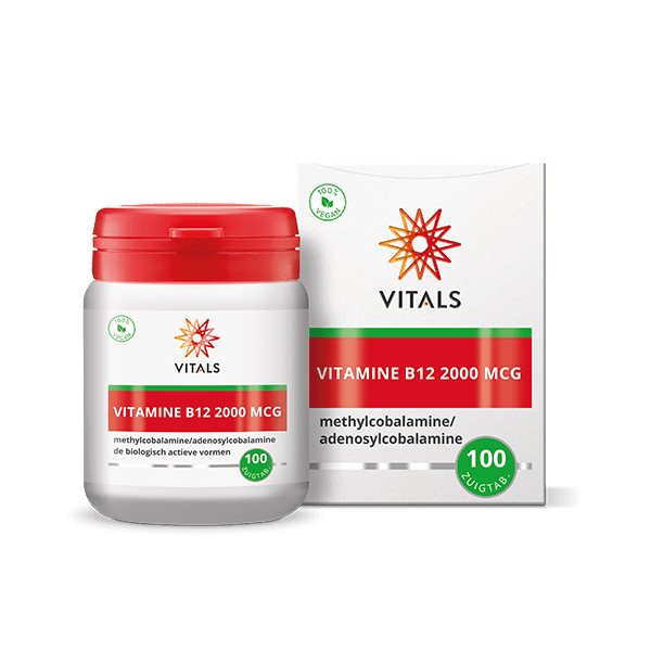 Vitals Vitamine B12 2000 mcg 100 Zuigtabletten
