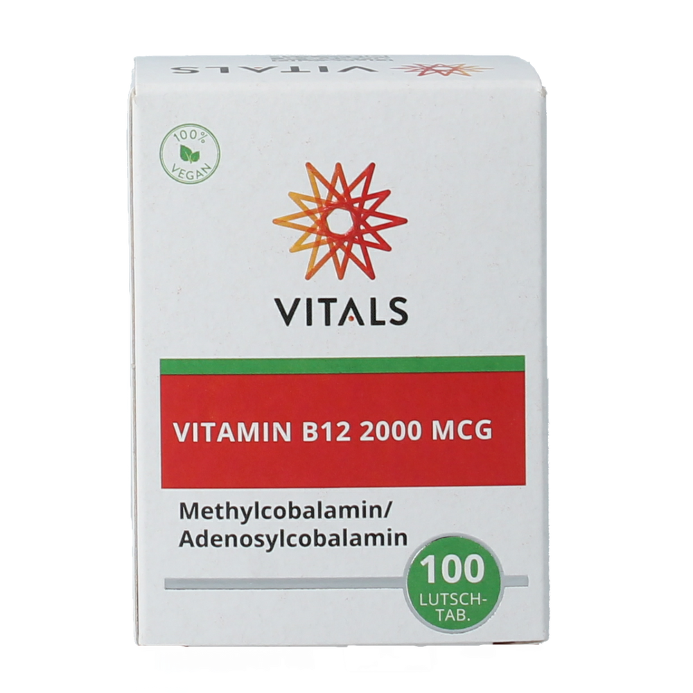 Vitals Vitamine B12 2000 mcg 100.00 Zuigtabletten