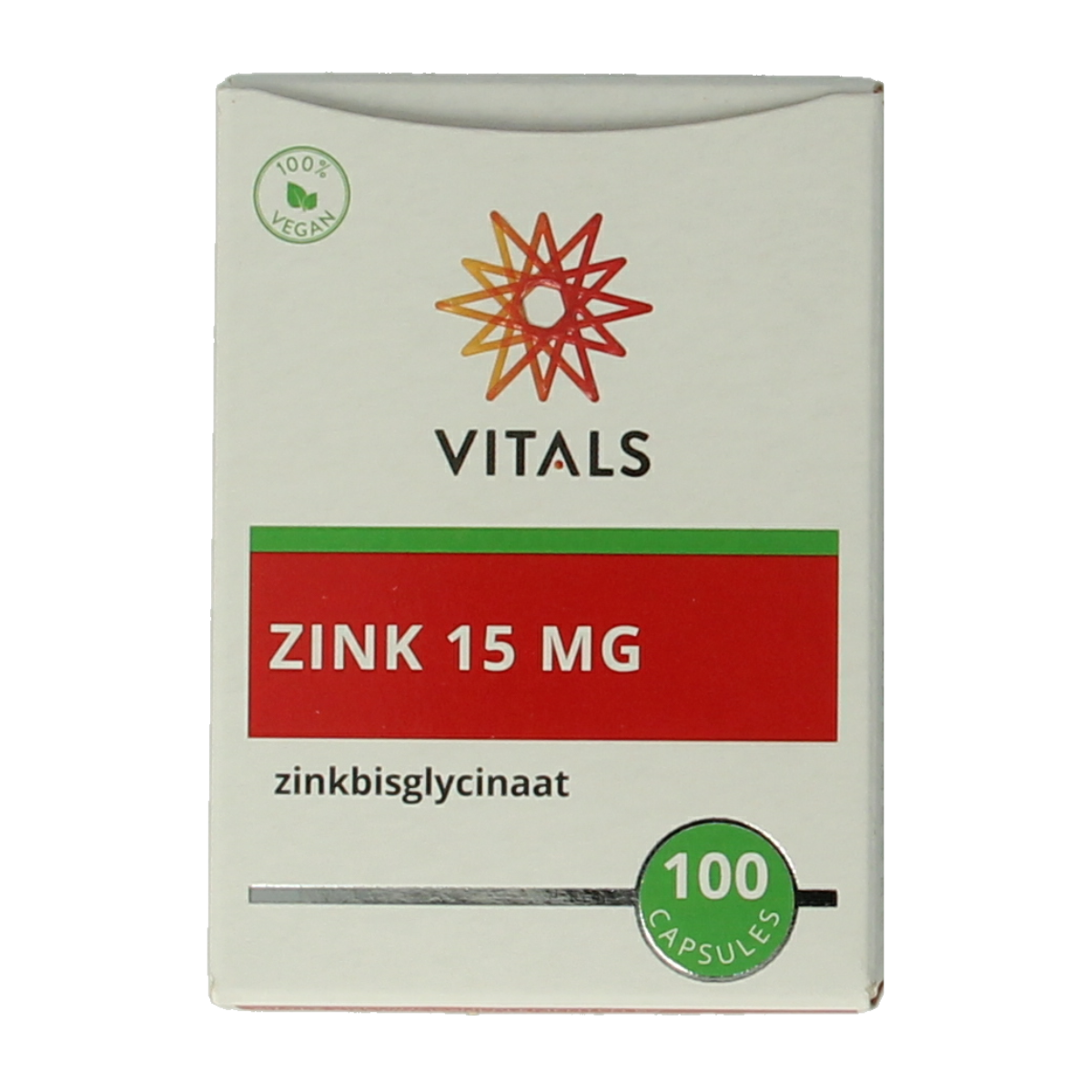 Vitals Zink 15mg 100.00 Capsules