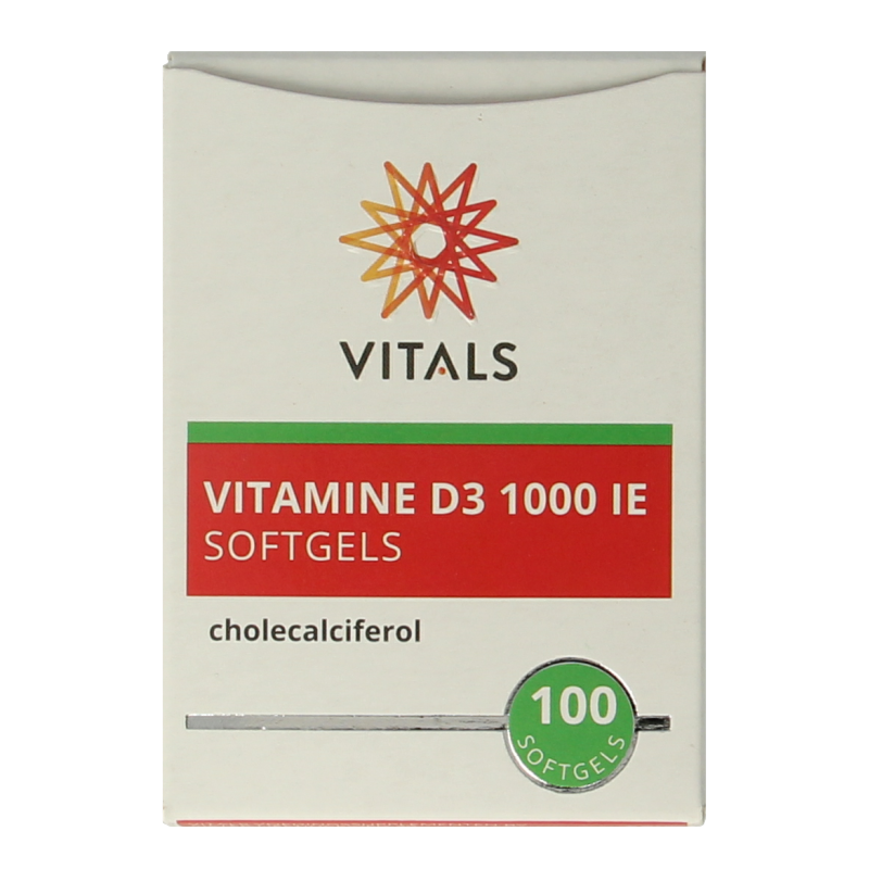 Vitals Vitamine D3 1000IE 100 Softgels
