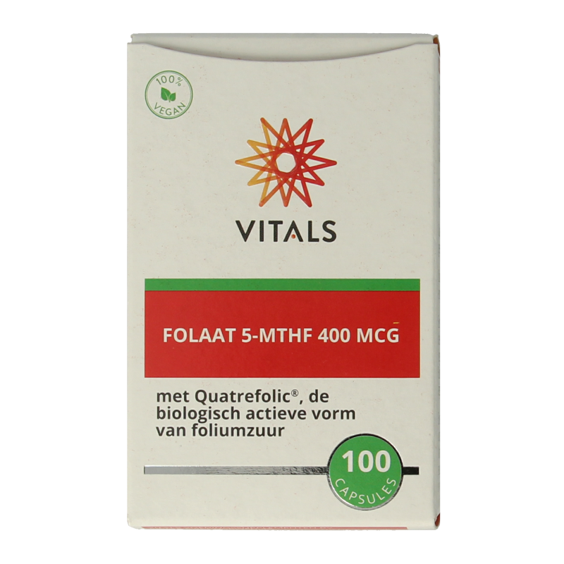 Vitals Folaat 5-MTHF 400 mcg 100 Capsules