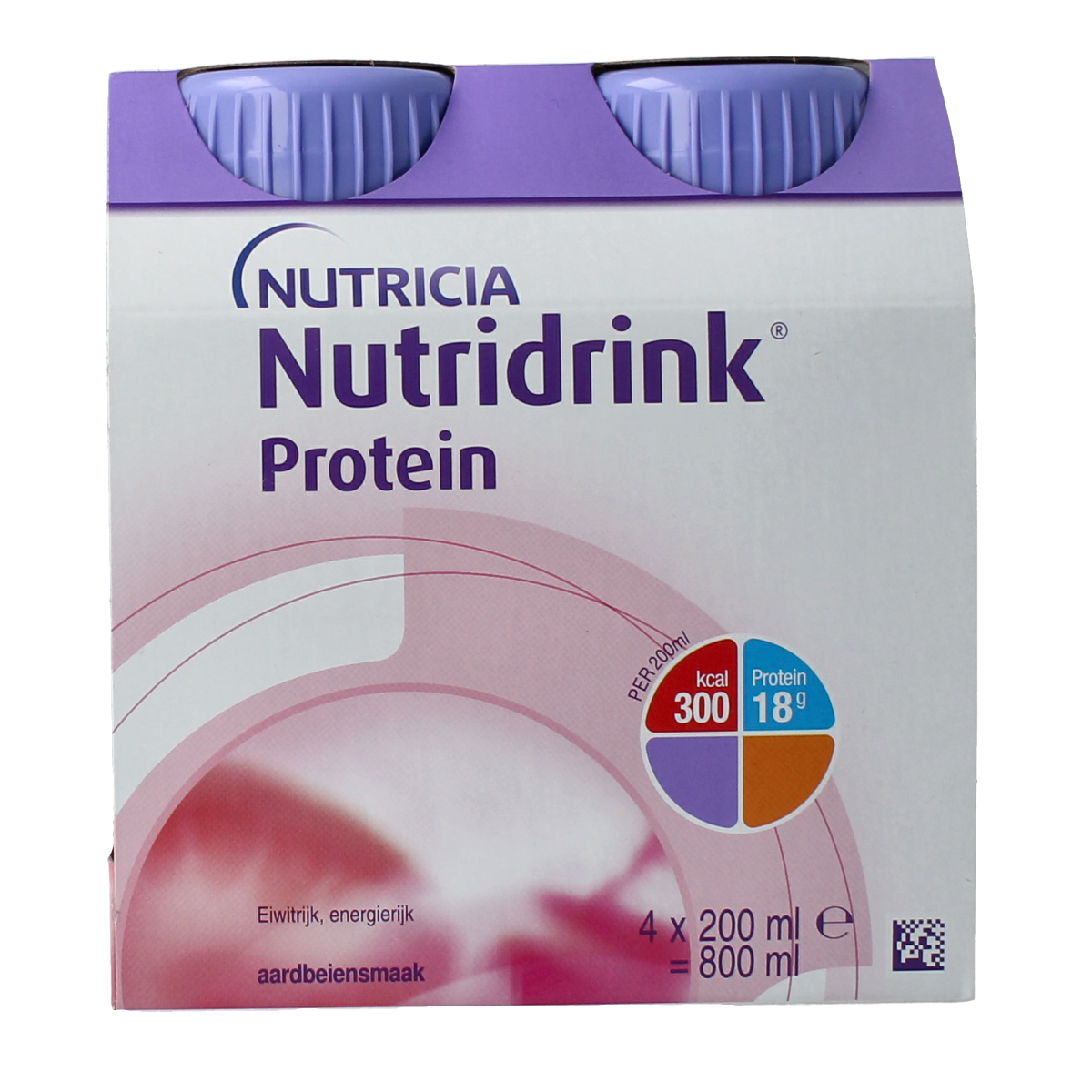 Nutridrink Protein aardbei 200ml 4.00 Stuks