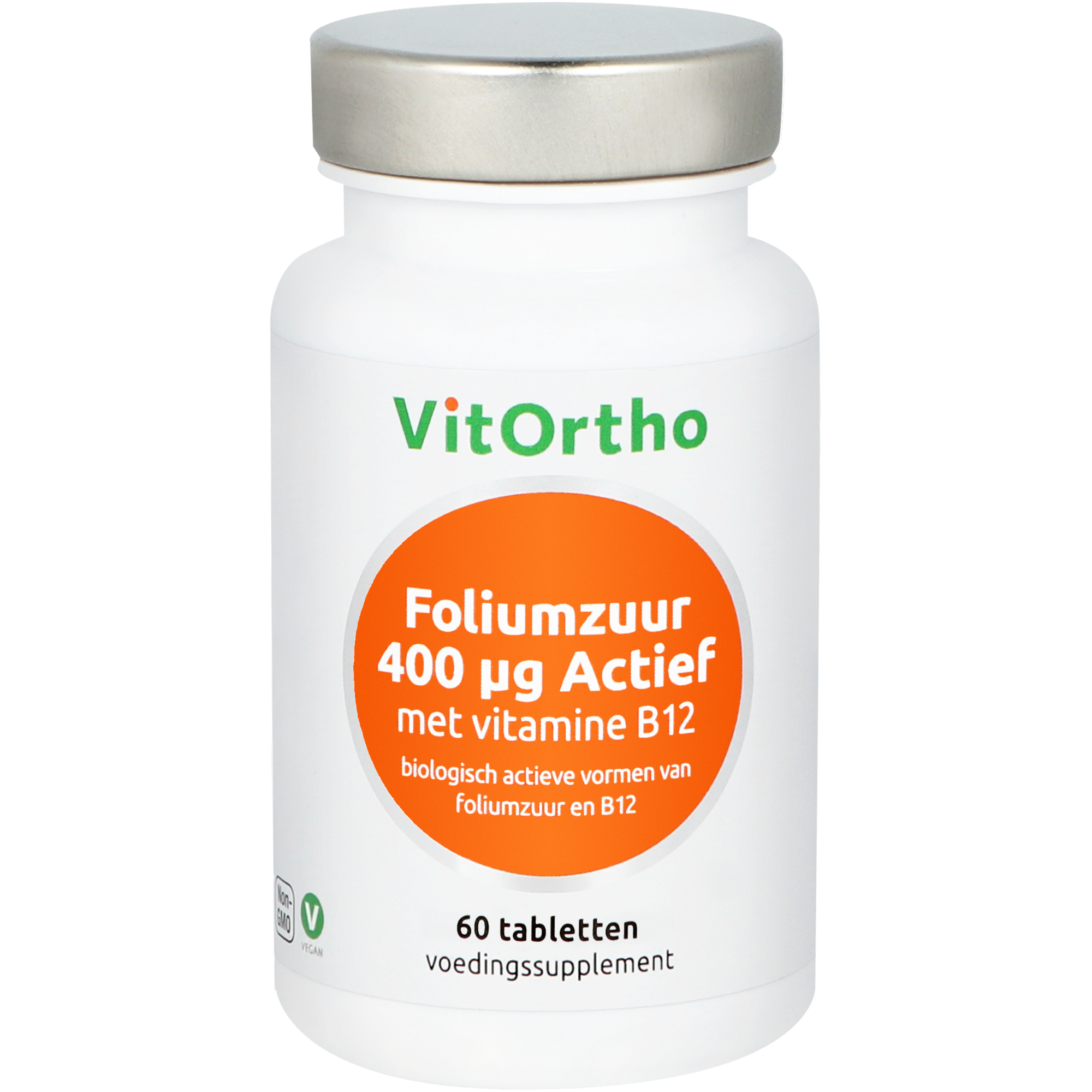 VitOrtho Foliumzuur 400 mcg met vitamine B12 60.00 Tabletten