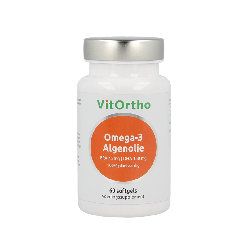 VitOrtho Omega-3 algenolie EPA 75mg DHA 150mg vegan 60 Vegetarische capsules