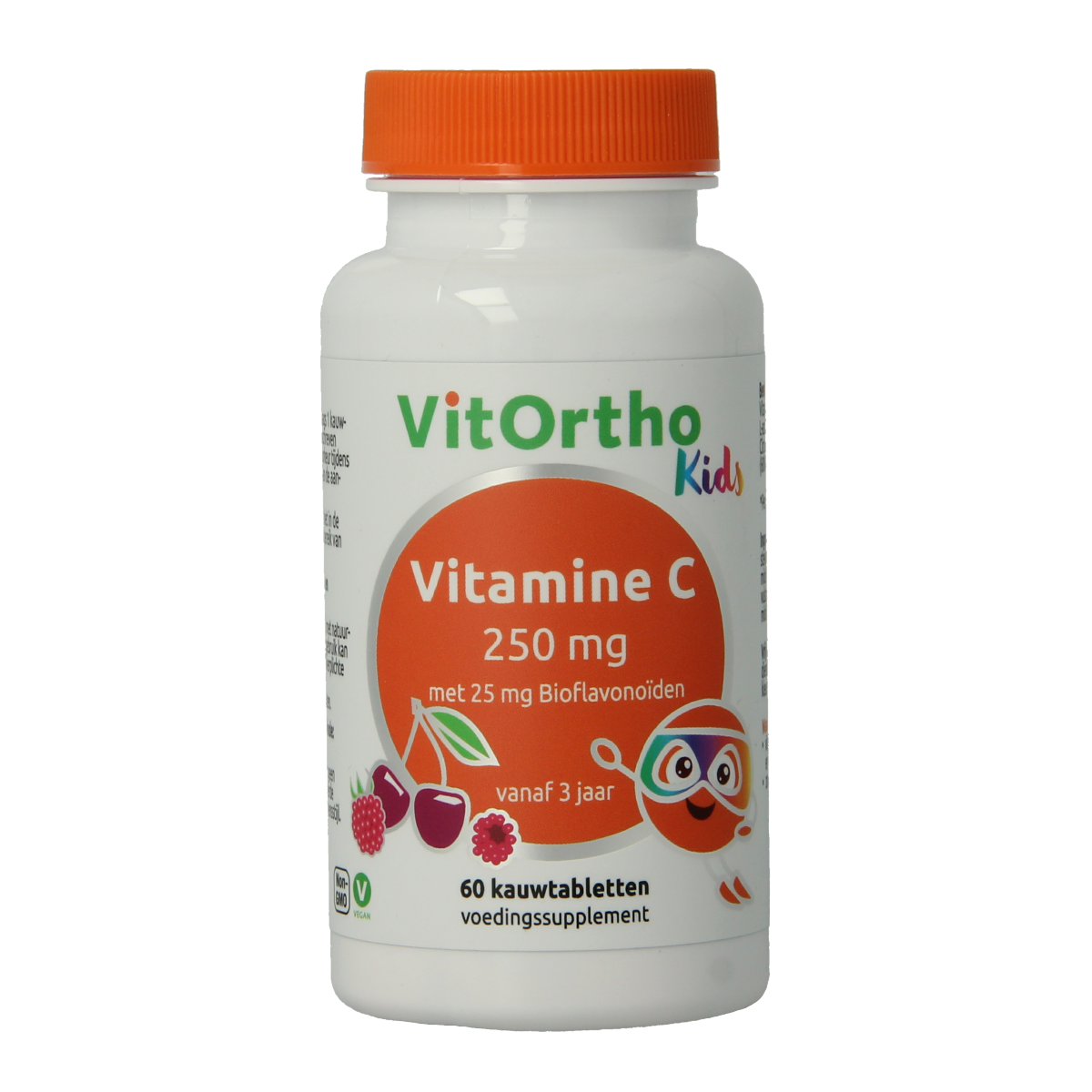 VitOrtho Vitamine C 250mg met 25mg bioflavonoiden 60.00 Kauwtabletten