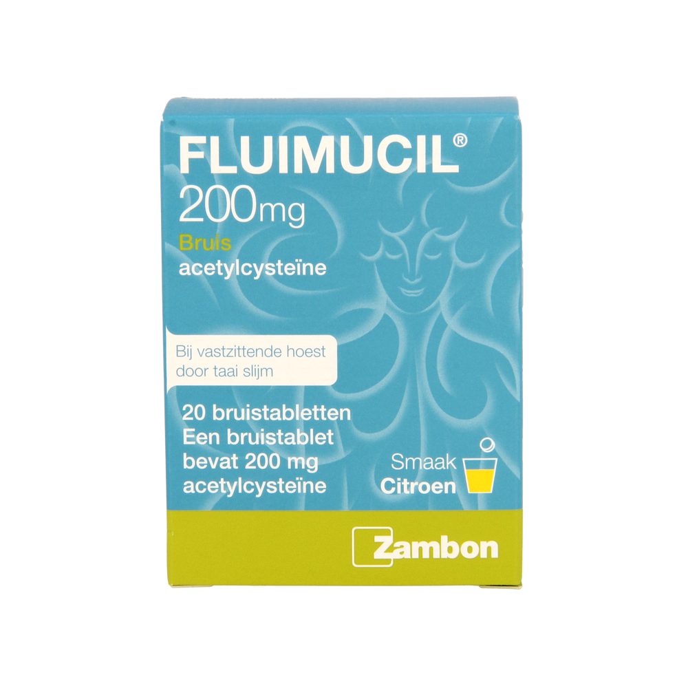 Fluimucil Bruistablet 200mg 20.00 Bruistabletten