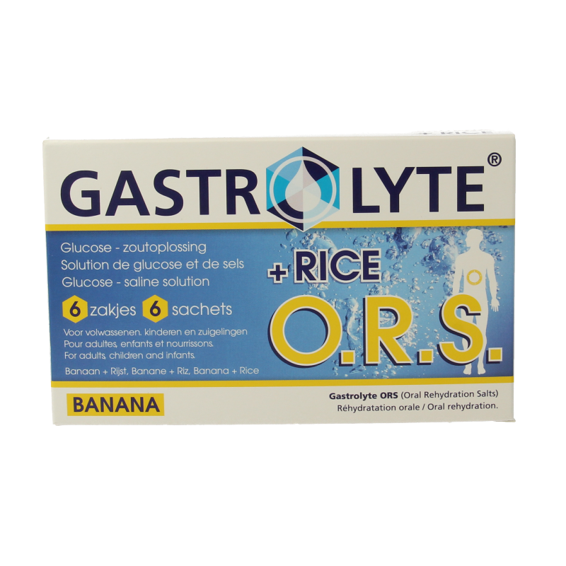 Gastrolyte O.R.S. rijst/banaan 6 Sachets