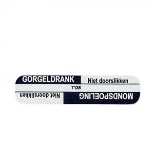 Spruyt Hillen Sticker gorgeldrank/mondspoel 1000 Stuks