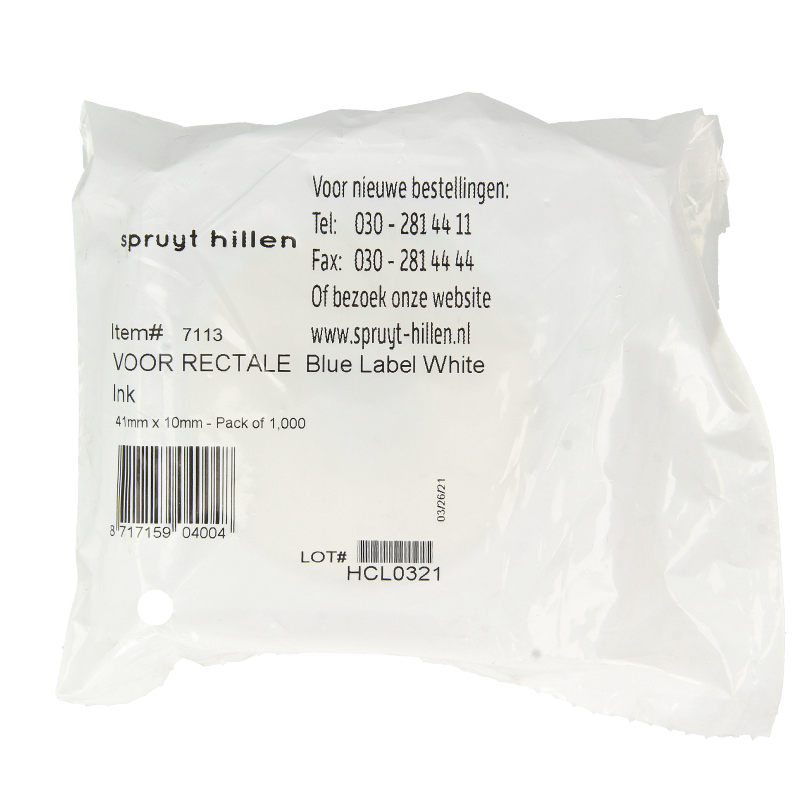 Spruyt Hillen Sticker rectale toediening 1000 Stuks