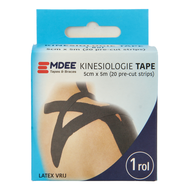 Emdee Kinesio tape zwart pre cut 1 Stuks