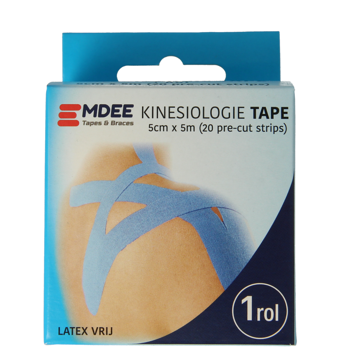 Emdee Kinesio tape blauw pre cut 1.00 Stuks