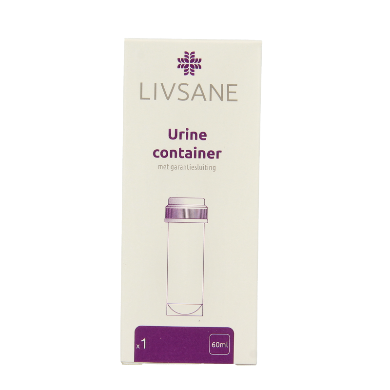Livsane Urinecontainer 60ml met garantiesluiting 1 Stuks