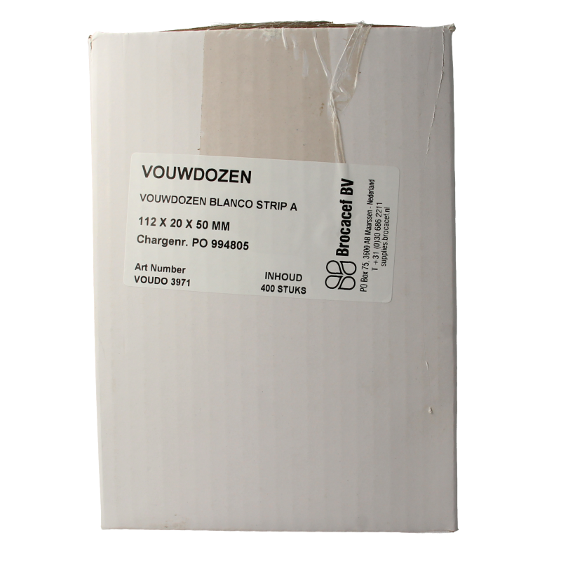 Blockland Vouwdoos blanko strip A 112 x 20 x 50mm 400 Stuks