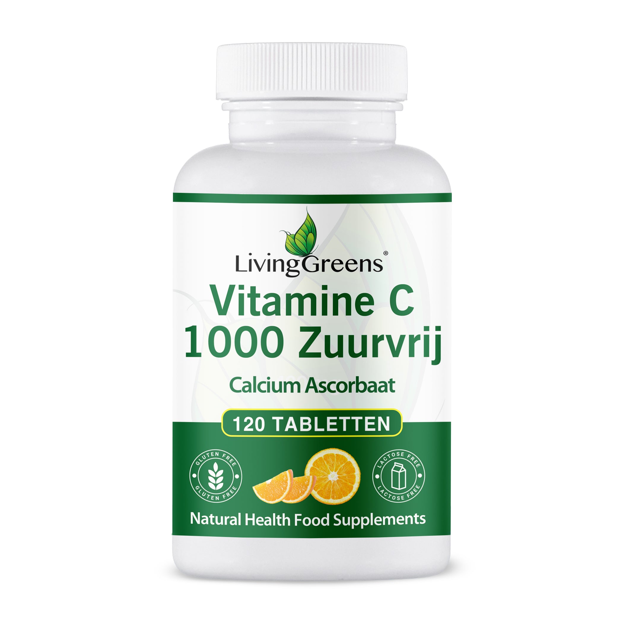 Livinggreens Vitamine C 1000 zuurvrij 120 Tabletten