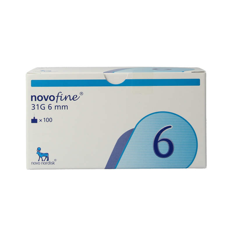 Novo Nordisk Novofine naalden 0.25 x 6 mm 31 gram  100 Stuks