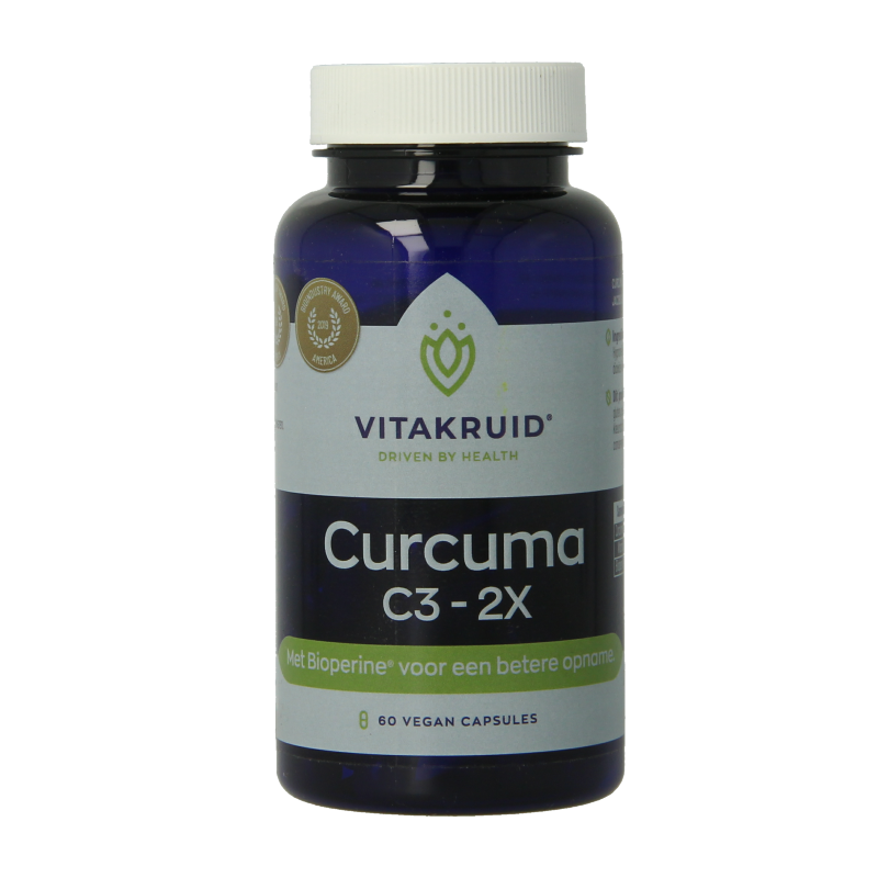 Vitakruid Curcuma C3-2X (95% curcuminoiden) met Bioperine 60 Vegetarische capsules