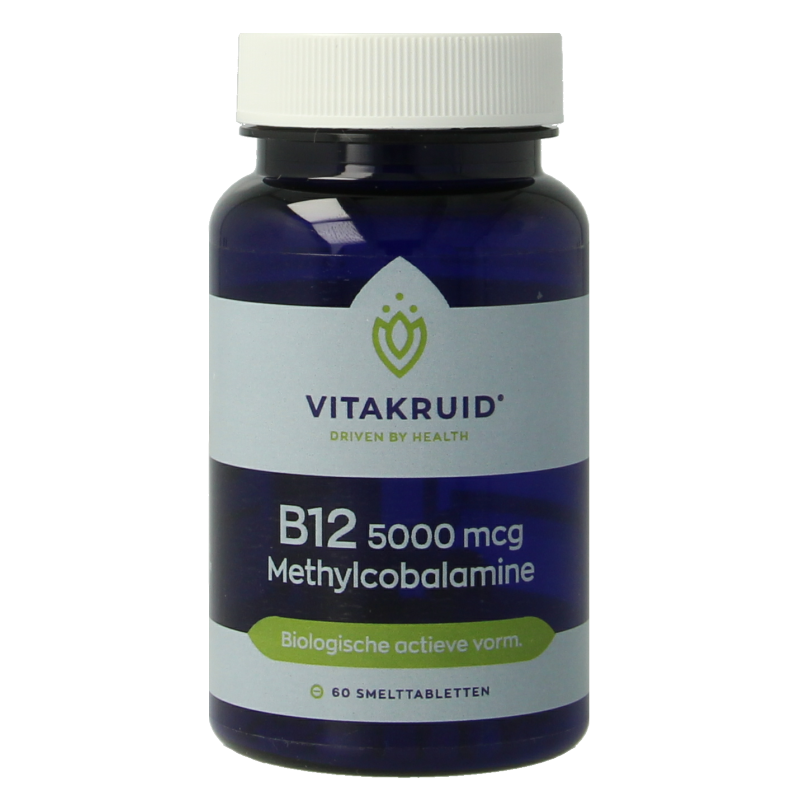 Vitakruid B12 5000 mcg Actief Methylcobalamine 60 Smelttabletten