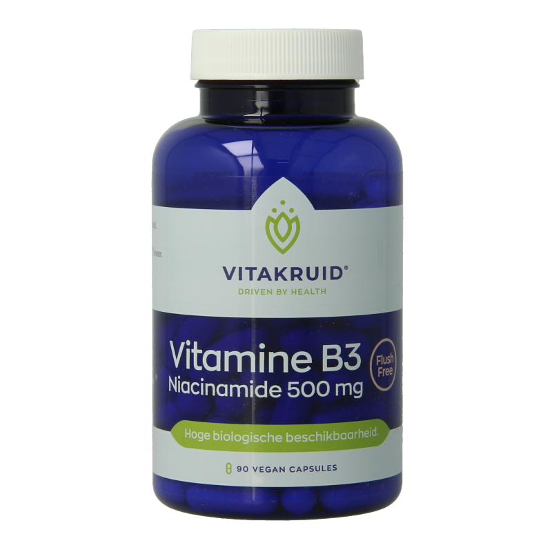 Vitakruid Vitamine B3 Niacinamide 500 mg Flush Free 90 Vegetarische capsules