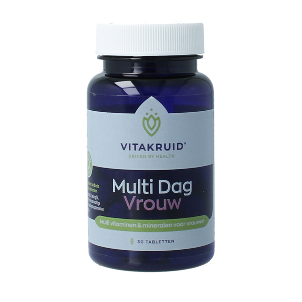 Vitakruid Multi Dag Vrouw 100% Vegan 30.00 Tabletten