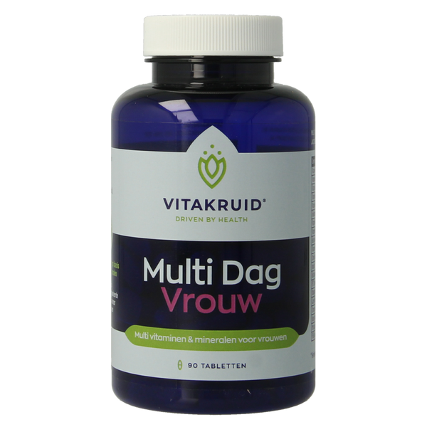 Vitakruid Multi Dag Vrouw 100% Vegan 90.00 Tabletten
