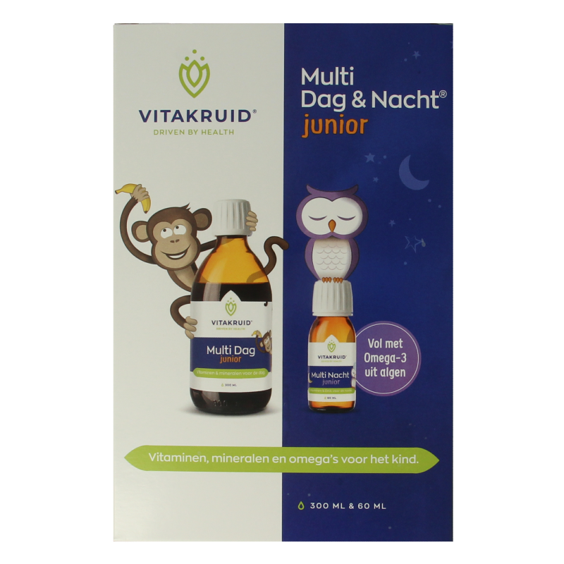 Vitakruid Multi Dag & Nacht Junior 100% Vegan 360 Milliliter