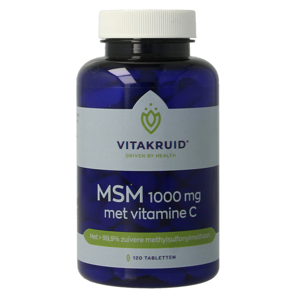 Vitakruid MSM 1000 mg > 99,9% zuiver + vitamine C 120.00 Tabletten