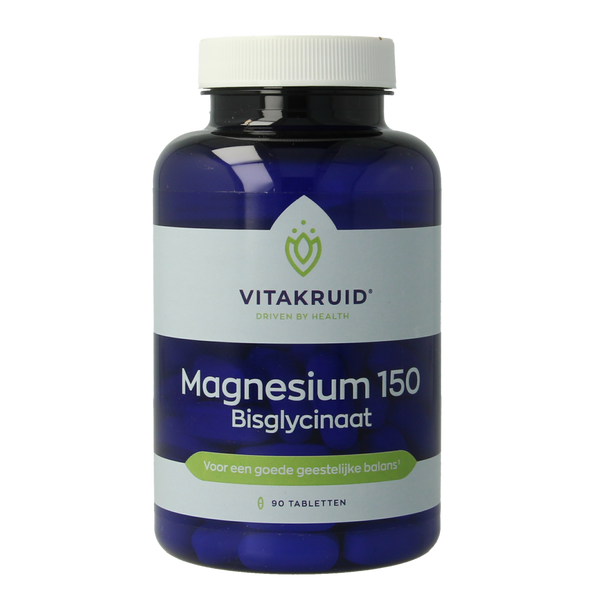 Vitakruid Magnesium 150 Bisglycinaat met 200mg L-Taurine 90.00 Tabletten
