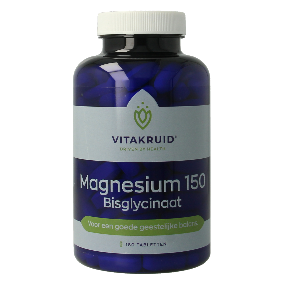 Vitakruid Magnesium 150 Bisglycinaat met 200mg L-Taurine 180.00 Tabletten