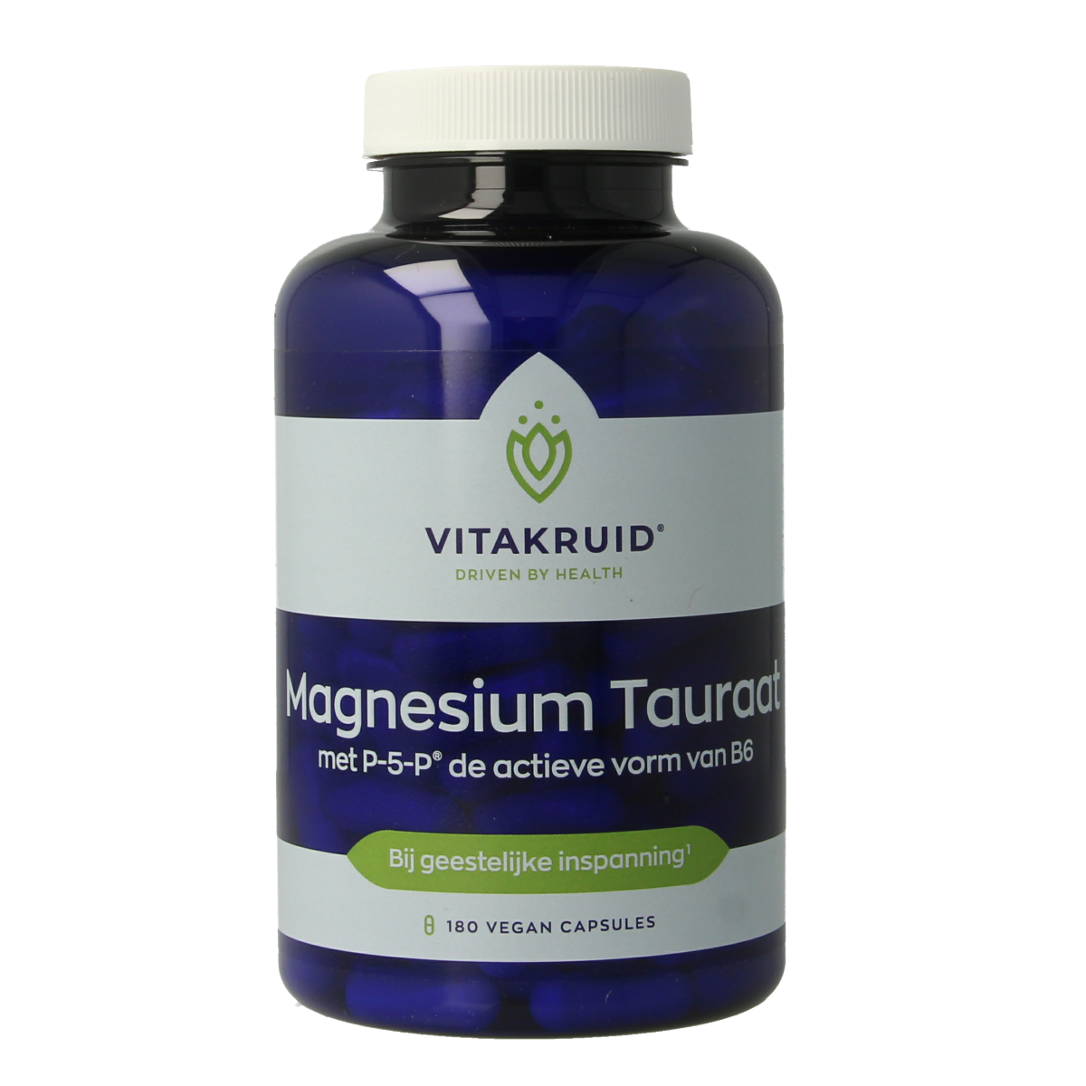 Vitakruid Magnesium Tauraat met Vitamine B6 (P-5-P) 180.00 Vegetarische capsules