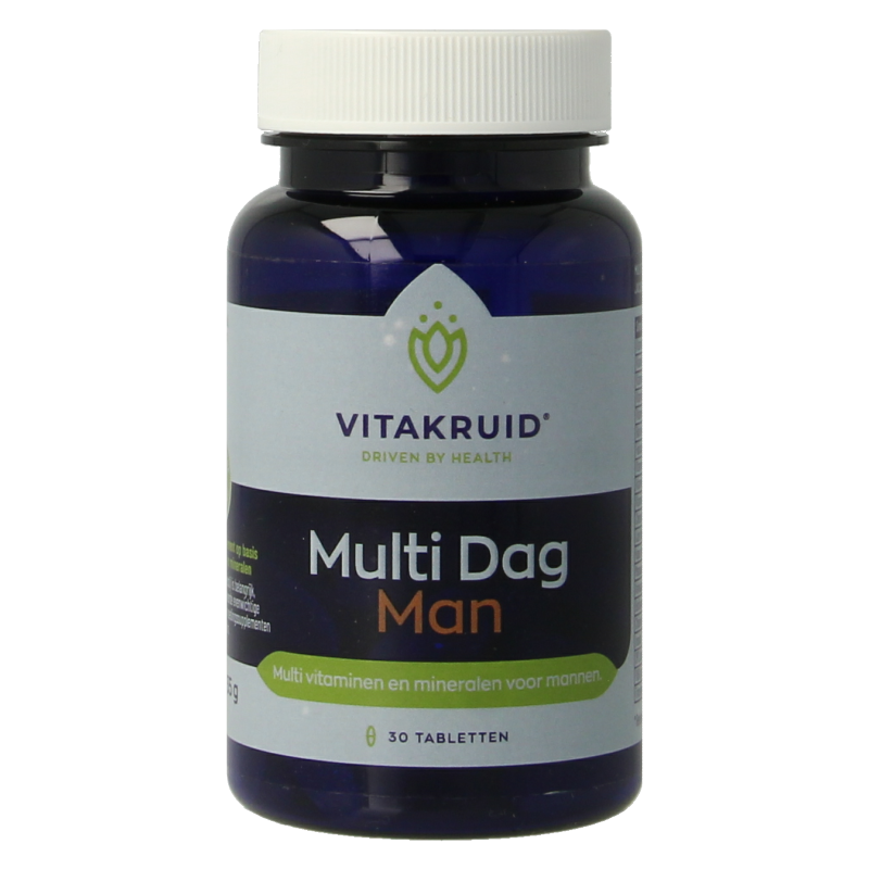 Vitakruid Multi Dag Man 100% Vegan 30 Tabletten