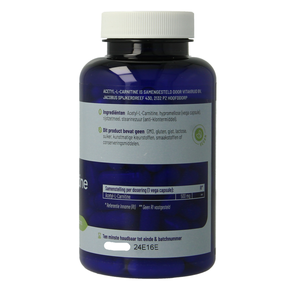 Vitakruid Acetyl-L-Carnitine 500mg 90.00 Vegetarische capsules