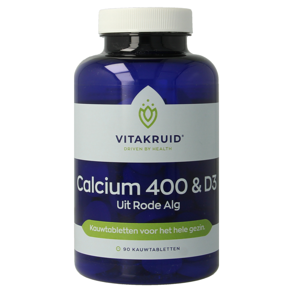 Vitakruid Calcium 400 & D3 uit duurzame Rode Alg Aquamin TG 90.00 Kauwtabletten