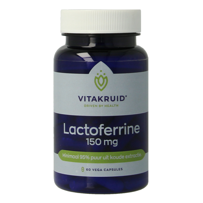 Vitakruid Lactoferrine 150 mg minimaal 95% puur + Vitamine C 60 Vegetarische capsules