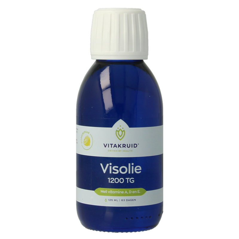 Vitakruid Visolie 1200 Vloeibaar Triglyceriden met A, D & E 125 Milliliter