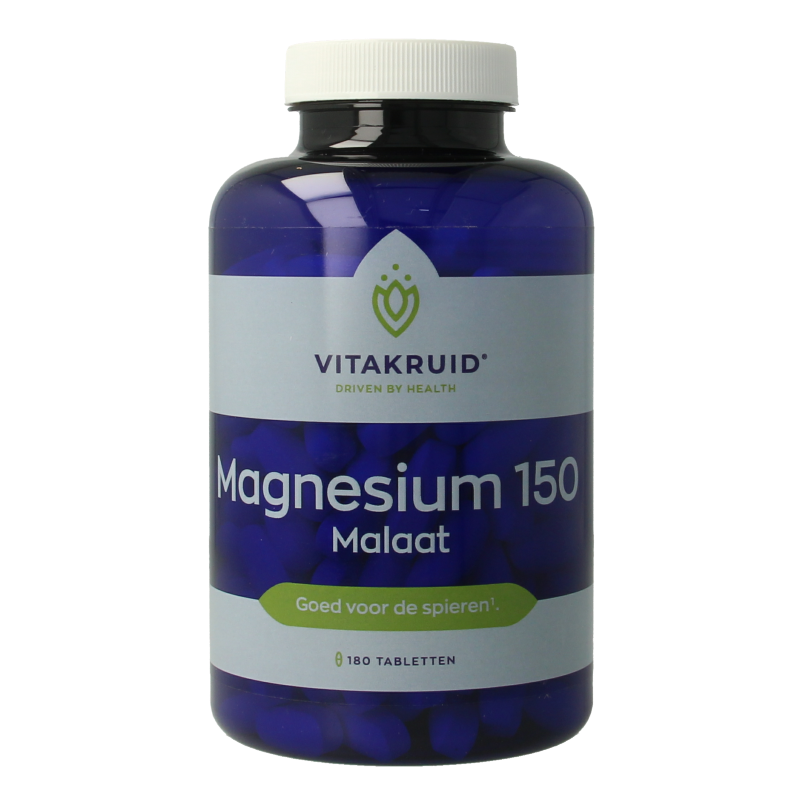 Vitakruid Magnesium 150 Malaat met Vitamine B6 (P-5-P) 180 Tabletten