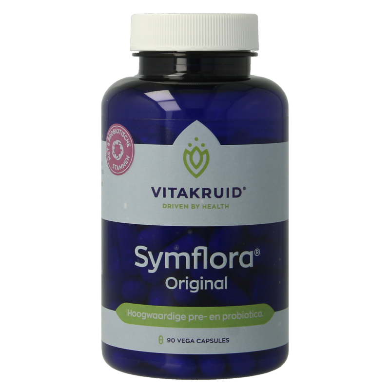 Vitakruid Symflora Original Pre- en Probiotica 8 stammen 90 Vegetarische capsules
