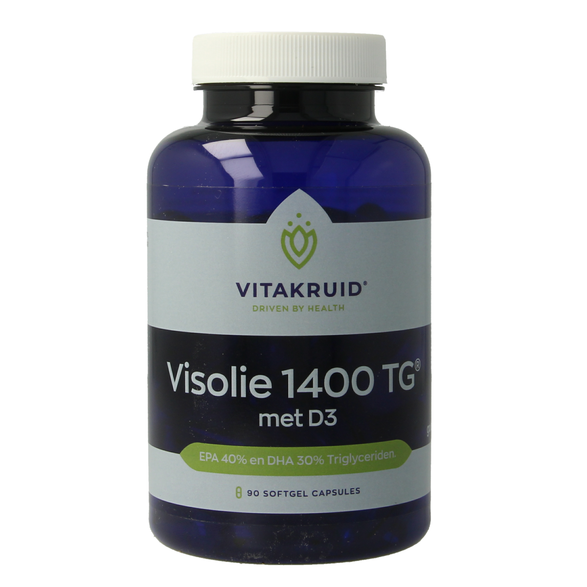 Vitakruid Visolie 1400 TG Triglyceriden met D3 90.00 Softgels