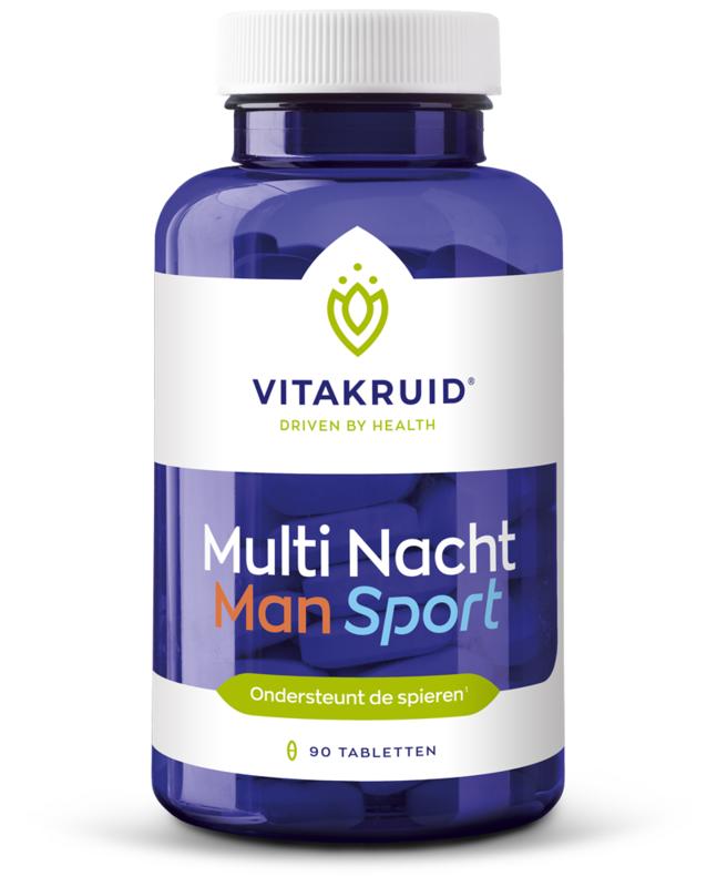 Vitakruid Multi Nacht Man Sport 100% Vegan 90.00 Tabletten