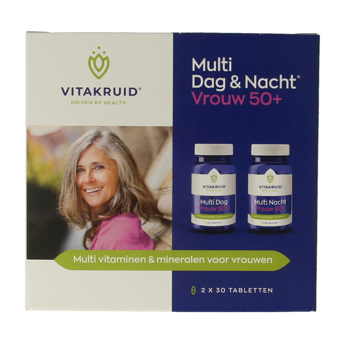Vitakruid Multi dag & nacht vrouw 50+ 2 x 30 tabletten 60.00 Tabletten