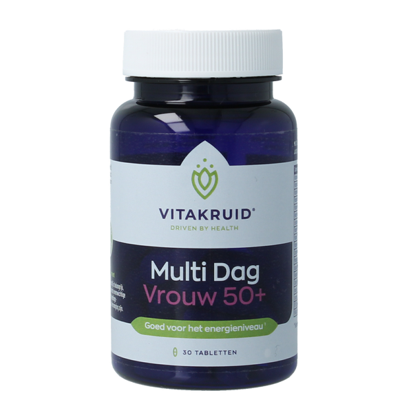 Vitakruid Multi Dag Vrouw 50+ 100% Vegan 30.00 Tabletten