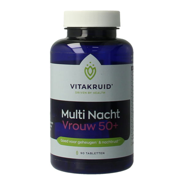 Vitakruid Multi Nacht Vrouw 50+ 100% Vegan 90.00 Tabletten