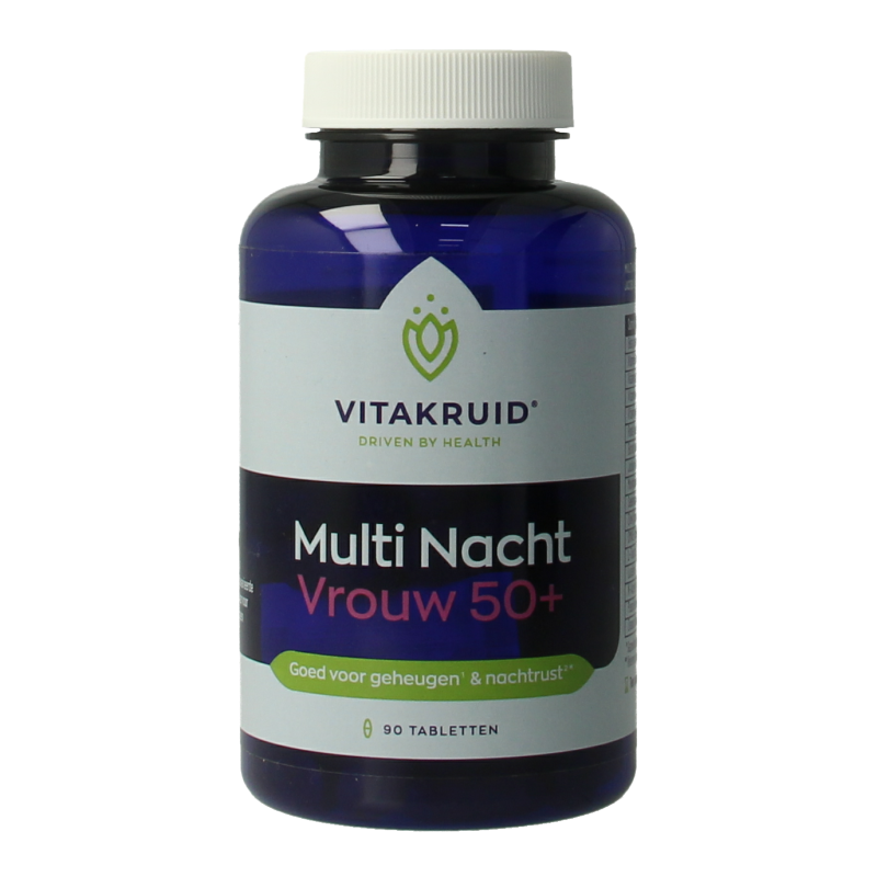 Vitakruid Multi Nacht Vrouw 50+ 100% Vegan 90 Tabletten